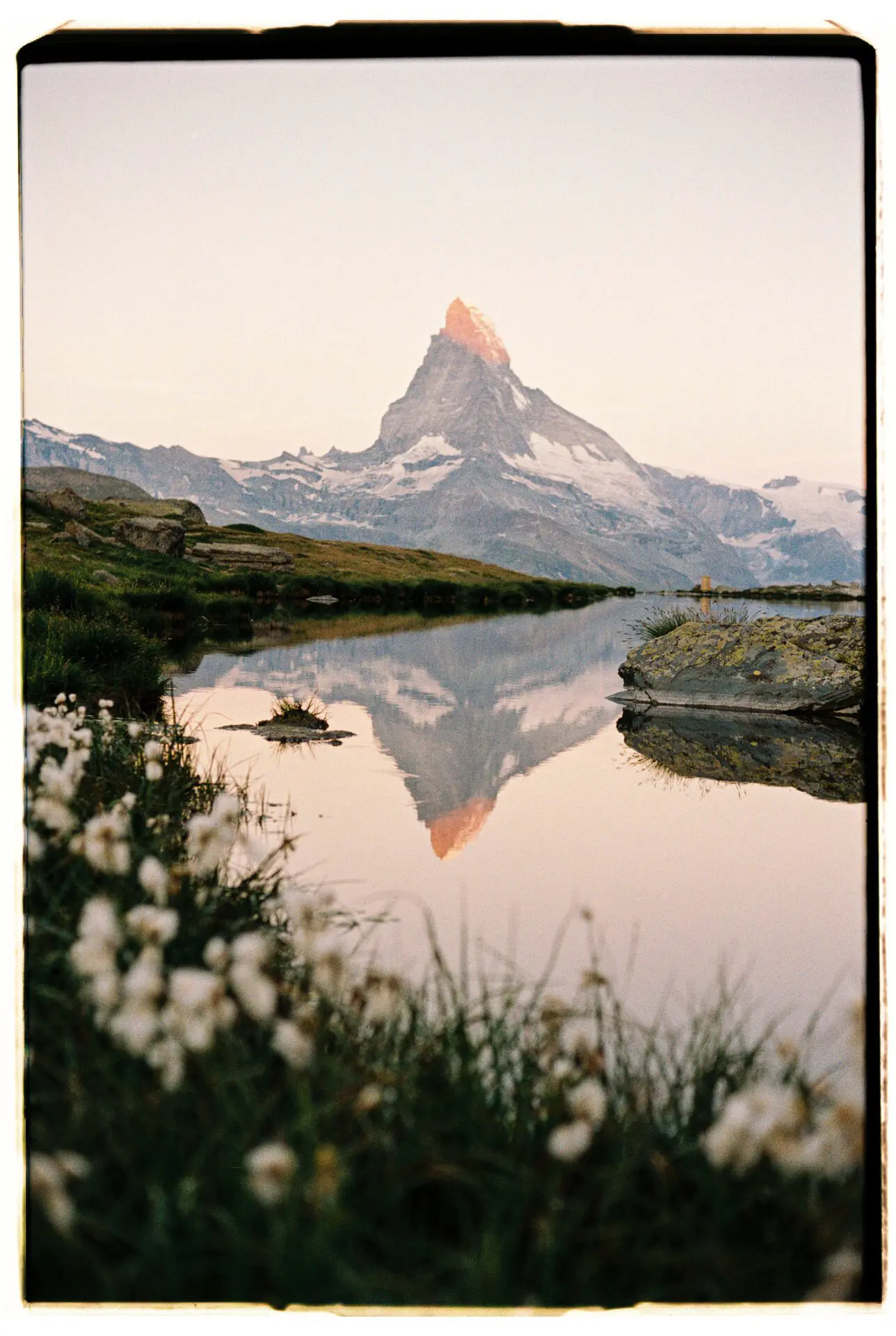 The Matterhorn mirrored in clear waters