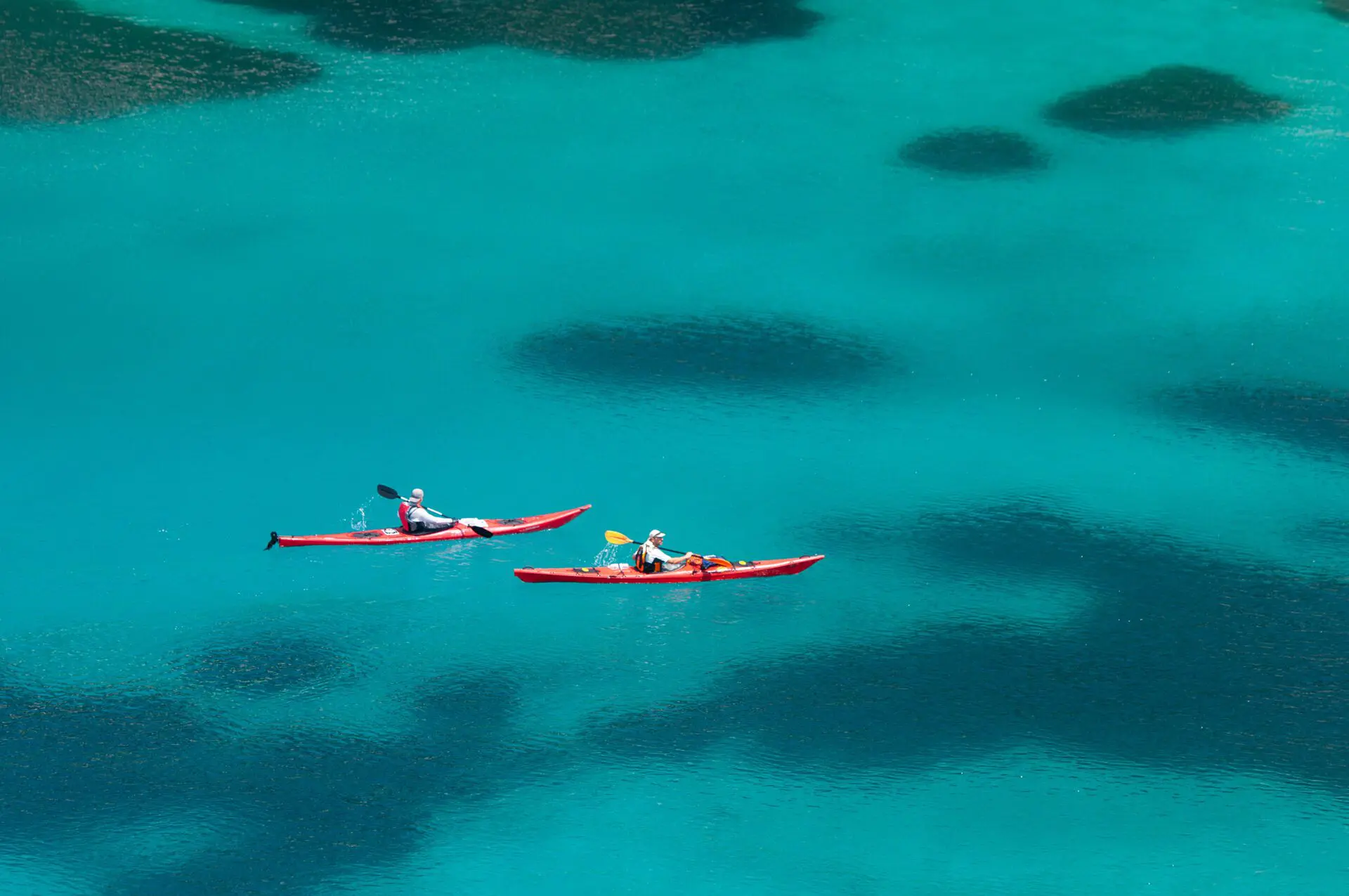 Kayaking in the Adriatic sea